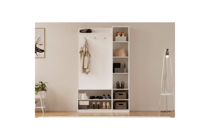 Caeton Hyllsystem 200 cm - Matt Vit - Förvaring - Skåp - Förvaringsskåp