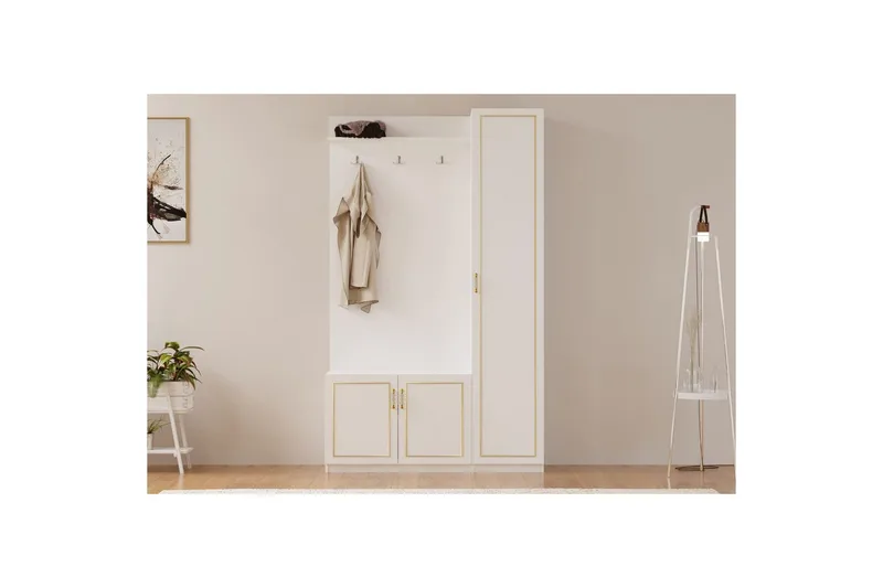 Caeton Hyllsystem 200 cm - Matt Vit - Förvaring - Skåp - Förvaringsskåp