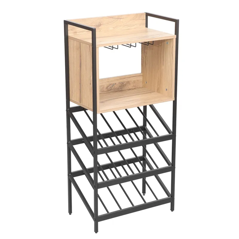 Vinställ Bjeldor Rustic melamin 51x30x108 cm, rustik