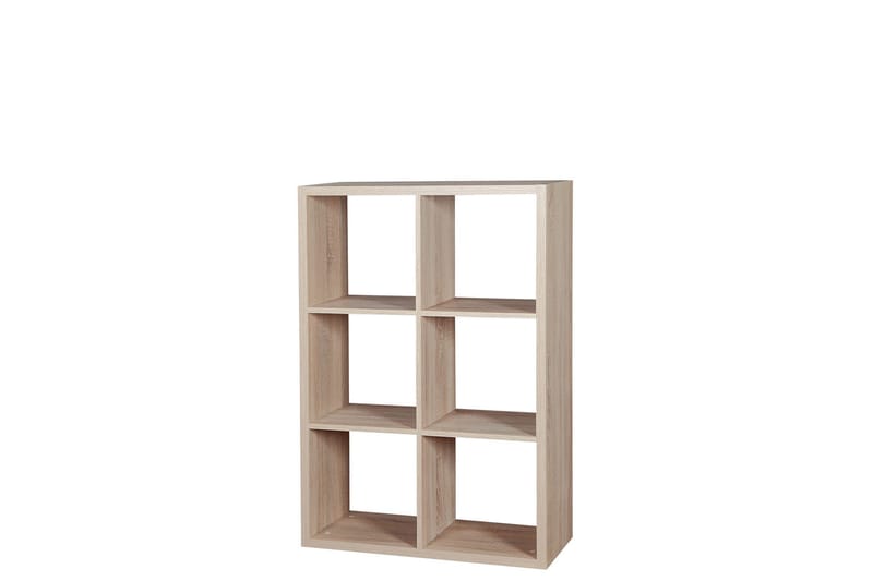 Franzine Bokhylla 77 cm i Ek, Beige