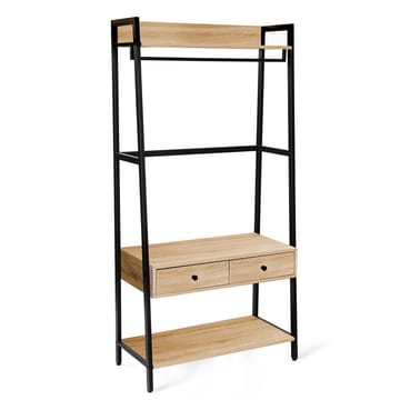 Hallhylla Lavinia 84x40x169 cm med lådor - ask/svart - Förvaring - Hylla - Hyllplan & hyllkonsol