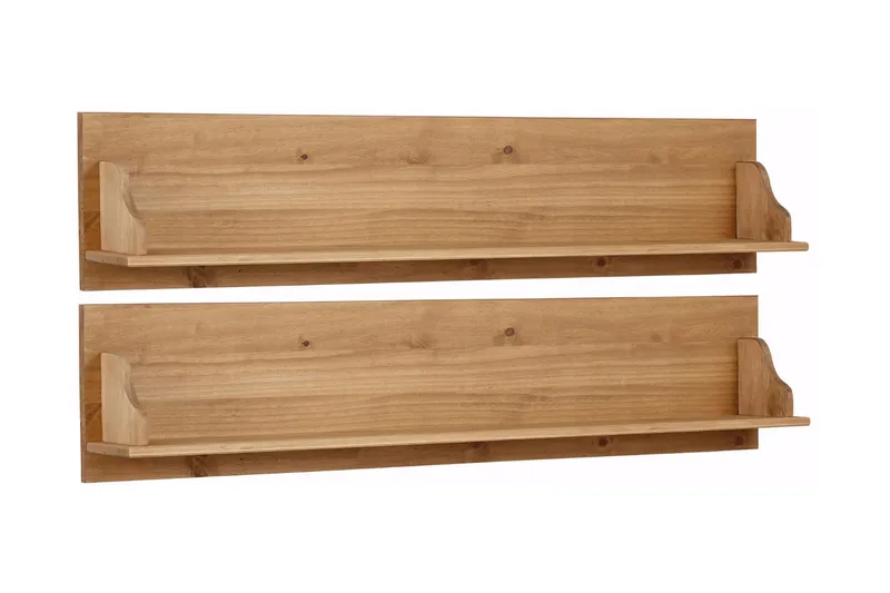 Taisia Vägghylla 120 cm 2-pack, Brun