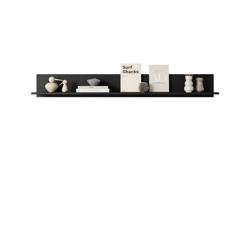 Sherie Väghylla 139 cm, svart
