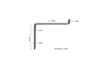 Fercho Vägghylla 40 cm - Svart/Valnöt - Förvaring - Hylla - Vägghylla