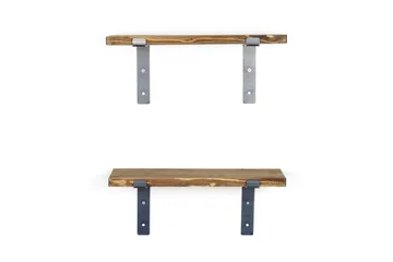 Fercho Vägghylla 40 cm - Svart/Valnöt - Förvaring - Hylla - Vägghylla