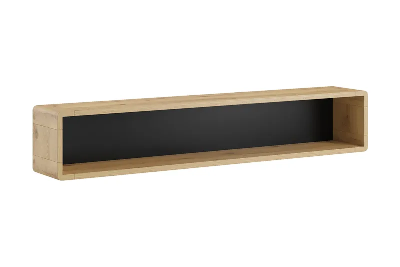 Louetta Vägghylla 150 cm, Brun/Svart