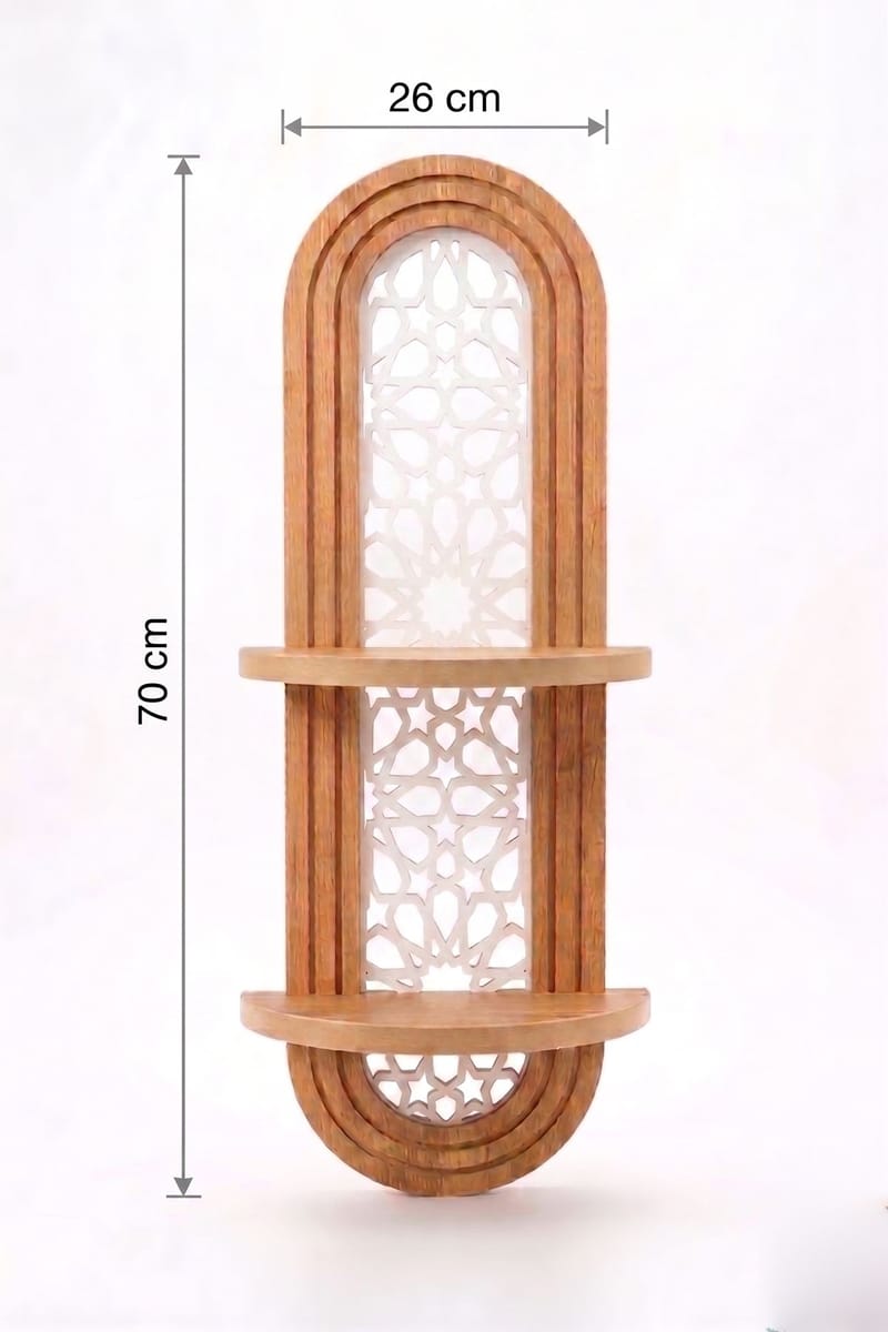 Zayra Vägghylla 26x70 cm i Trä med Plastbakstycke - Brun - Förvaring - Hylla - Vägghylla