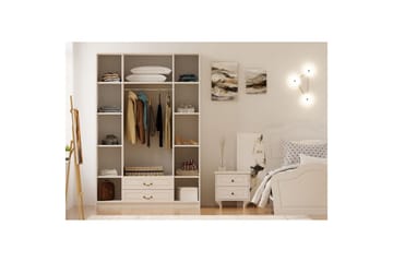 Beyric Garderob 140x210 cm - Matt Vit - Förvaring - Klädförvaring - Garderob & garderobssystem
