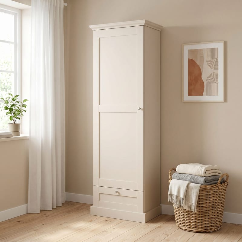 Binz Hallskåp 60x180 cm - Kashmirgräddvit - Förvaring - Klädförvaring - Garderob & garderobssystem