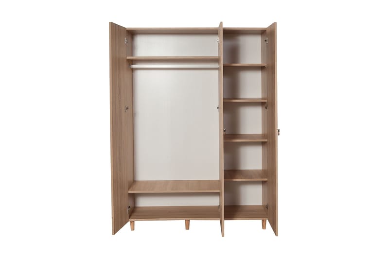 Brokind Garderob 135 cm - Brun/Grön - Förvaring - Klädförvaring - Garderob & garderobssystem