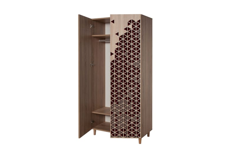 Brokind Garderob 90 cm - Brun - Förvaring - Klädförvaring - Garderob & garderobssystem