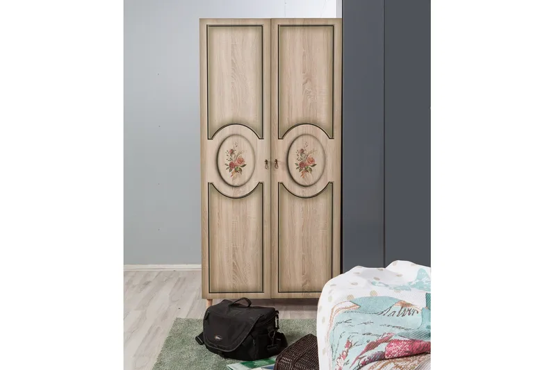 Brokind Garderob 90 cm - Brun - Förvaring - Klädförvaring - Garderob & garderobssystem