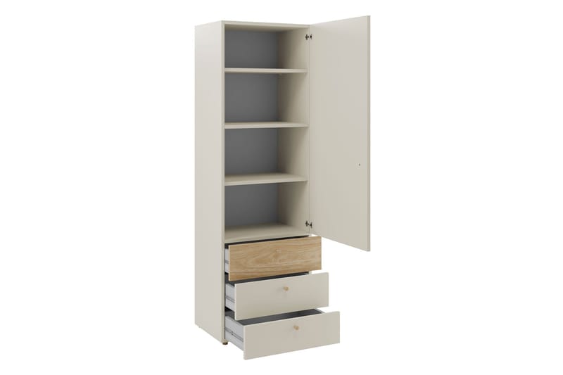 Buhan Garderob 60x185 cm - Beige/Brun - Förvaring - Klädförvaring - Garderob & garderobssystem