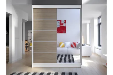 Camino Garderob 58x150 cm LED-belysning - Vit - Förvaring - Klädförvaring - Garderob & garderobssystem