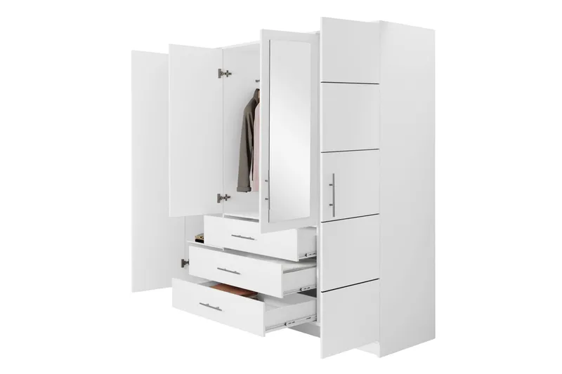 Chavez Garderob 196x200 cm - Beige - Förvaring - Klädförvaring - Garderob & garderobssystem