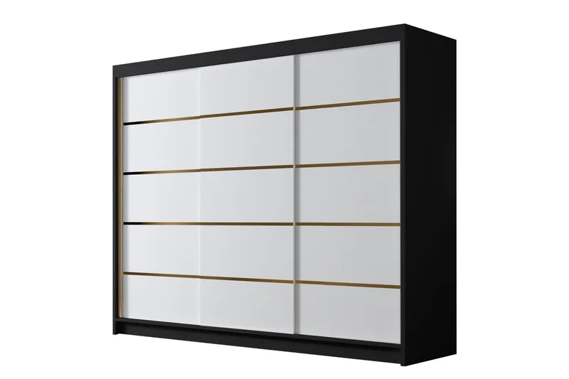 Cinerea Garderob 250x215 cm, Vit/Svart