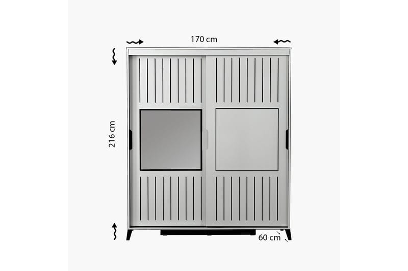Comfortale Garderob 170 - Ljus Trä - Förvaring - Klädförvaring - Garderob & garderobssystem