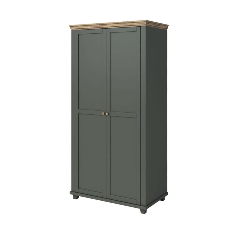 Evora Garderob 108 cm med 2 Dörrar i Målat Trä, Grön