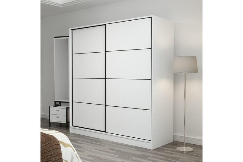 Fruitland Garderob 180 cm - Vit - Förvaring - Klädförvaring - Garderob & garderobssystem