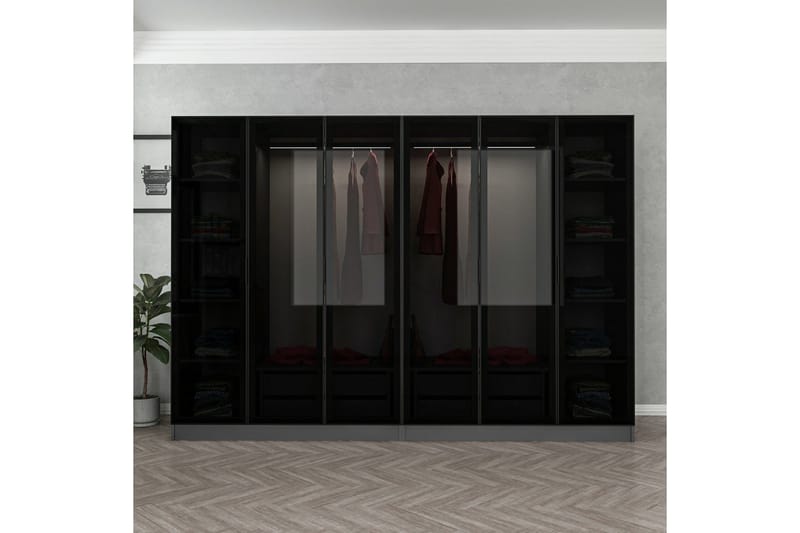 Fruitland Garderob 270 cm - Antracit - Förvaring - Klädförvaring - Garderob & garderobssystem