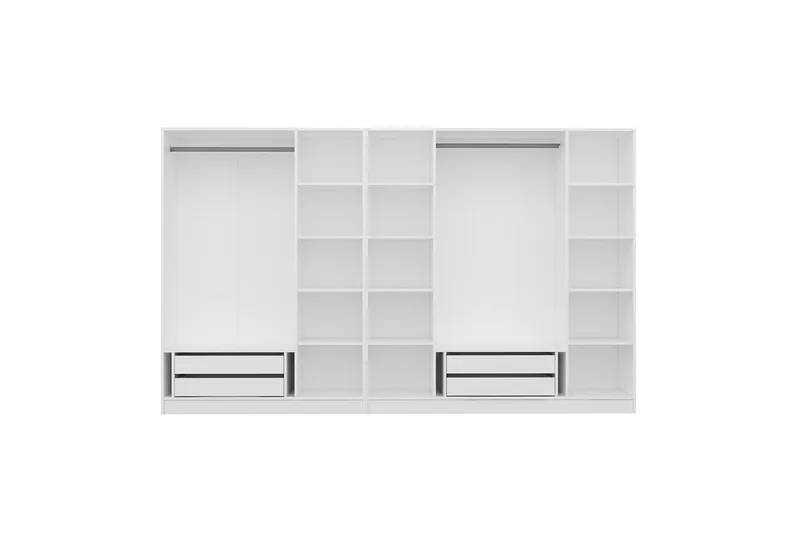 Fruitland Garderob 315 cm - Vit - Förvaring - Klädförvaring - Garderob & garderobssystem
