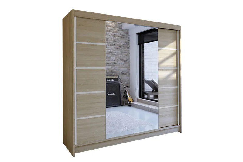 Garderob Talin LED-belysning, Ek