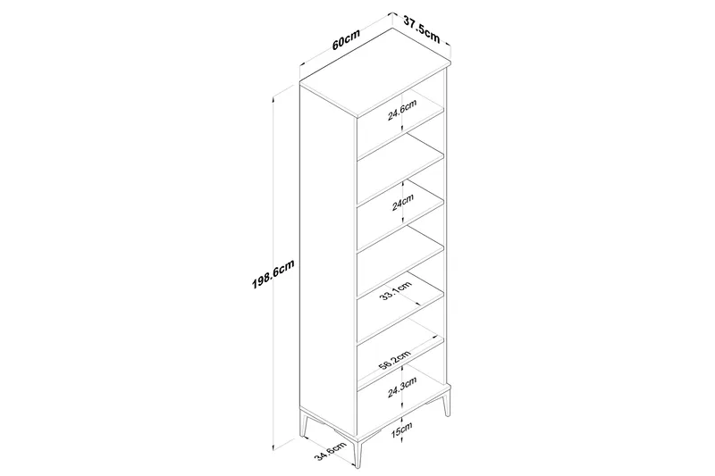 Lukkha Hallmöbel - Valnöt/Vit - Förvaring - Klädförvaring - Garderob & garderobssystem - Garderobsinredning - Backstativ