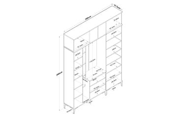 Lukkha Hallmöbel - Valnöt/Vit - Förvaring - Klädförvaring - Garderob & garderobssystem - Garderobsinredning - Backstativ