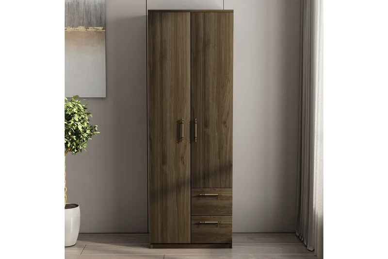 Hearst Garderobsskåp 60x171,8 cm - Valnöt - Förvaring - Klädförvaring - Garderob & garderobssystem - Klädskåp & fristående garderob