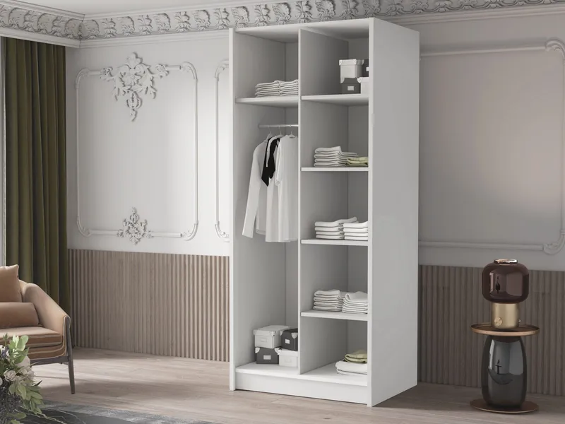 Herrljunga Garderob 100x215 cm - Brun/Svart - Förvaring - Klädförvaring - Garderob & garderobssystem
