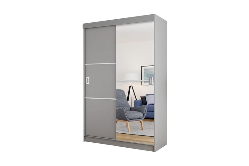 Isolaz Garderob 60x138 cm LED-belysning, Grå