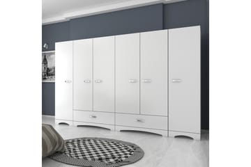 Jaitun Garderob 243x181 cm Vit - Hanah Home - Förvaring - Klädförvaring - Garderob & garderobssystem