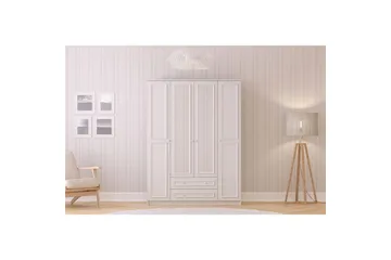 Kovric Garderobsskåp 140x210 cm - Matt Vit - Förvaring - Klädförvaring - Garderob & garderobssystem