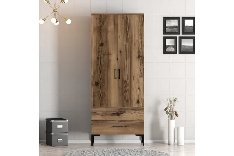 Kumsal Garderob 80 cm, Valnöt