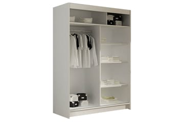 Miami Garderob 120x58x200 cm - Beige/Vit - Förvaring - Klädförvaring - Garderob & garderobssystem