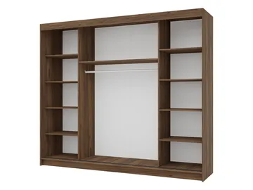 Piedras Garderob med spegel 250x215 cm - Brun - Förvaring - Klädförvaring - Garderob & garderobssystem