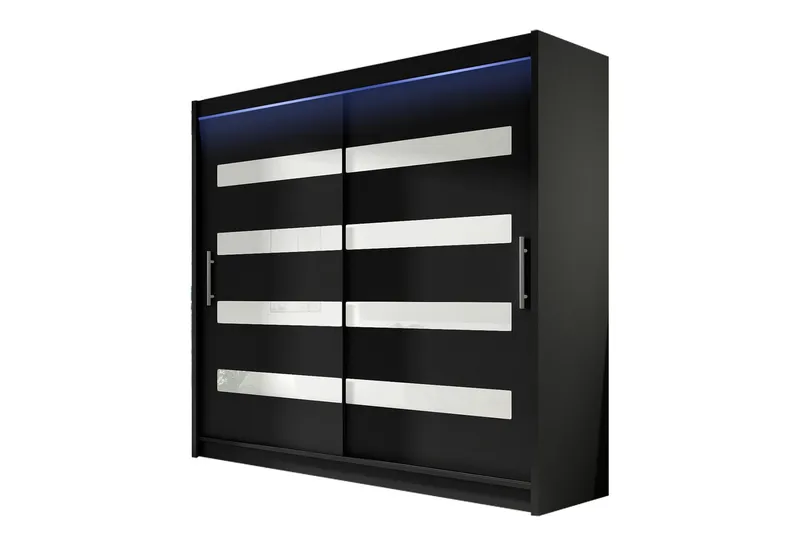 Prag Garderob 180x215 cm, Svart