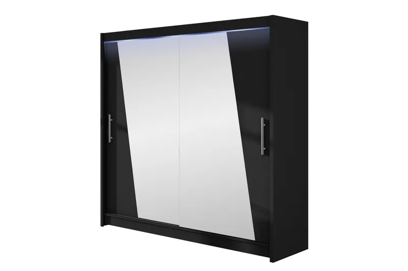 Rilievo Garderob m. Spegel 180x215 cm, Svart