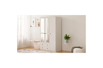 Rynric Garderob 105x210 cm - Matt Vit - Förvaring - Klädförvaring - Garderob & garderobssystem