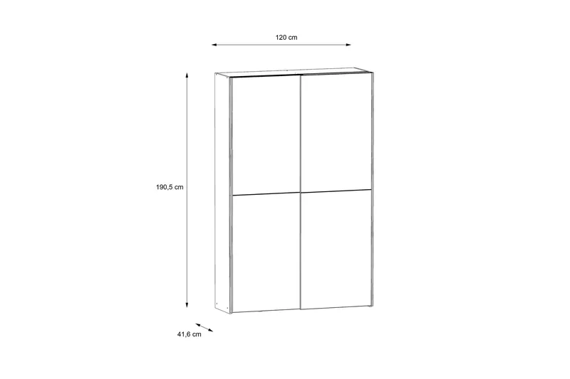 Shipts Garderob 42x120 cm - Natur/Mörkgrå - Förvaring - Klädförvaring - Garderob & garderobssystem