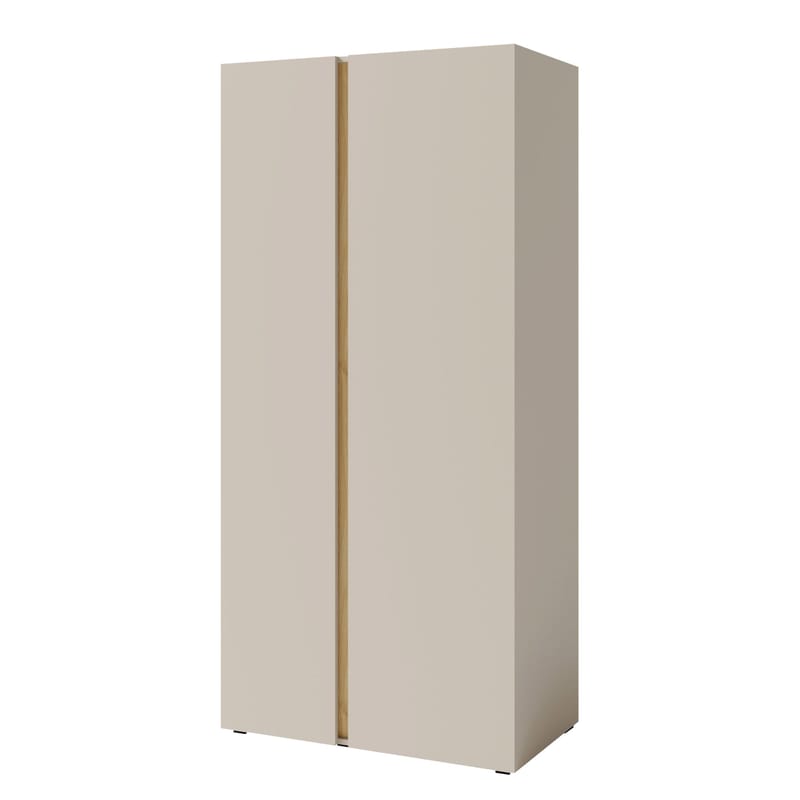 Travic Garderob 90 cm i Trä, Beige
