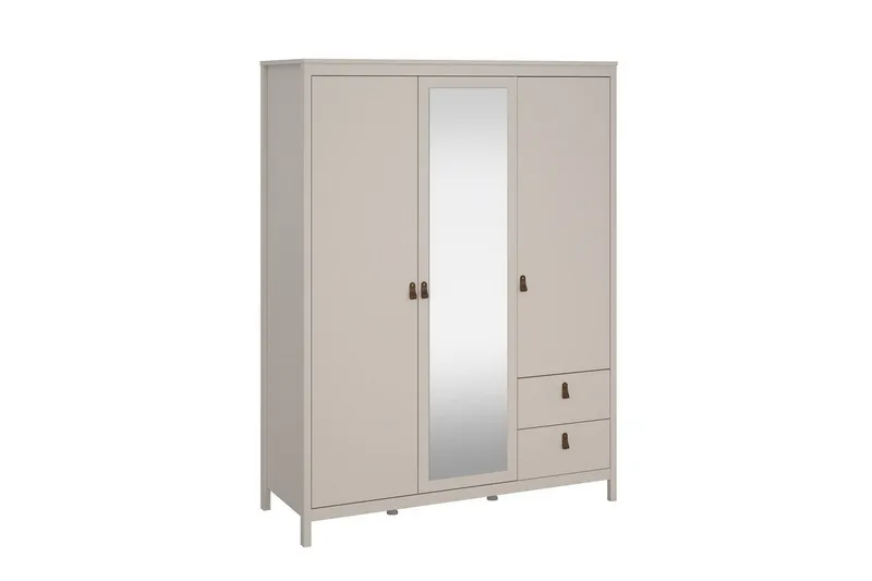 Vallvidera Garderob med Spegel 150x199 cm - Beige - Förvaring - Klädförvaring - Garderob & garderobssystem