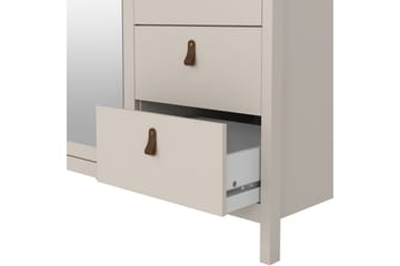 Vallvidera Garderob med Spegel 150x199 cm - Beige - Förvaring - Klädförvaring - Garderob & garderobssystem