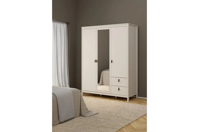 Vallvidera Garderob med Spegel 150x199 cm - Beige - Förvaring - Klädförvaring - Garderob & garderobssystem