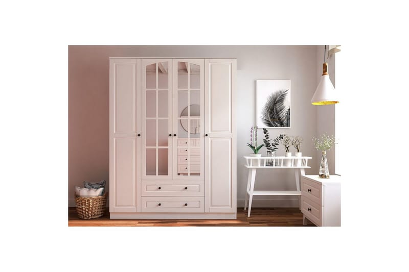 Varin Garderob 140x210 cm - Matt Vit - Förvaring - Klädförvaring - Garderob & garderobssystem
