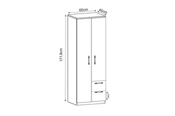 Vespera Garderob 60x171,8 cm - Vit - Förvaring - Klädförvaring - Garderob & garderobssystem
