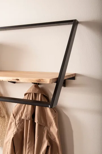 Ivoaro Vägghängd 100 cm Vägghängd - Ljust gyllenbrun och mattsvart - Förvaring - Klädförvaring - Klädhängare - Klädställning