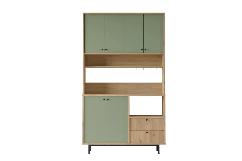 Donae Highboard, Ek/Grön