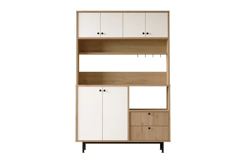 Donae Highboard, Ek/Vit