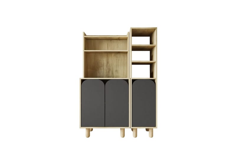 Estra Highboard, Brun/Antracit